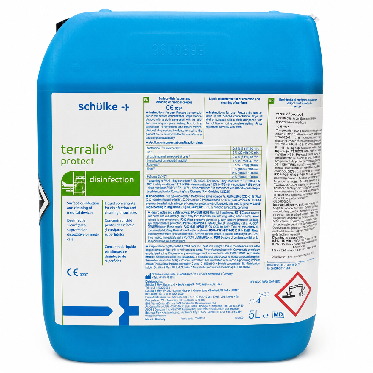 Terralin Protect 5L - Dezinfectant concentrat pentru suprafete si dispozitive medicale