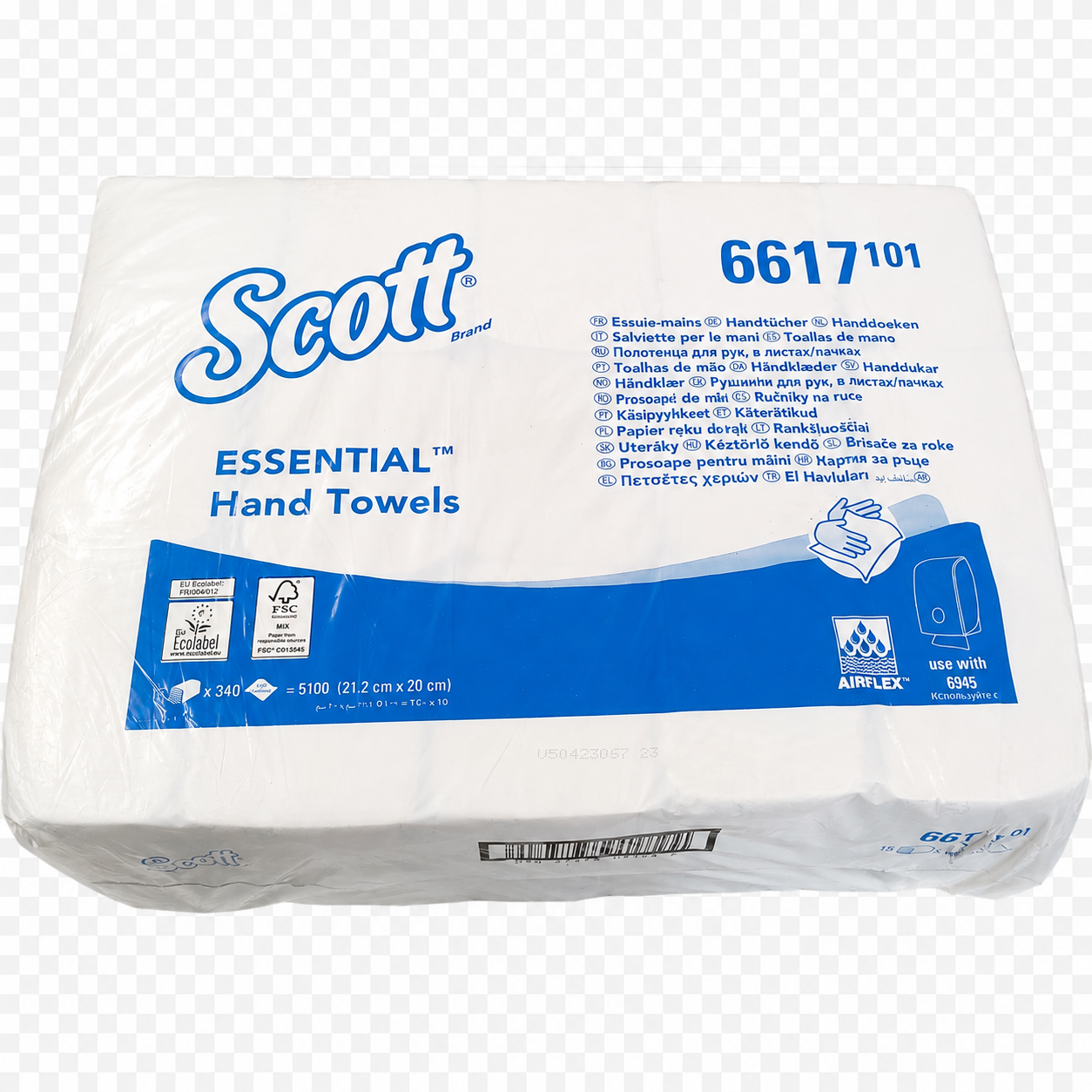 Prosoape pliate V Scott Essential 6617, 1 strat, 15 × 340 foi/bax
